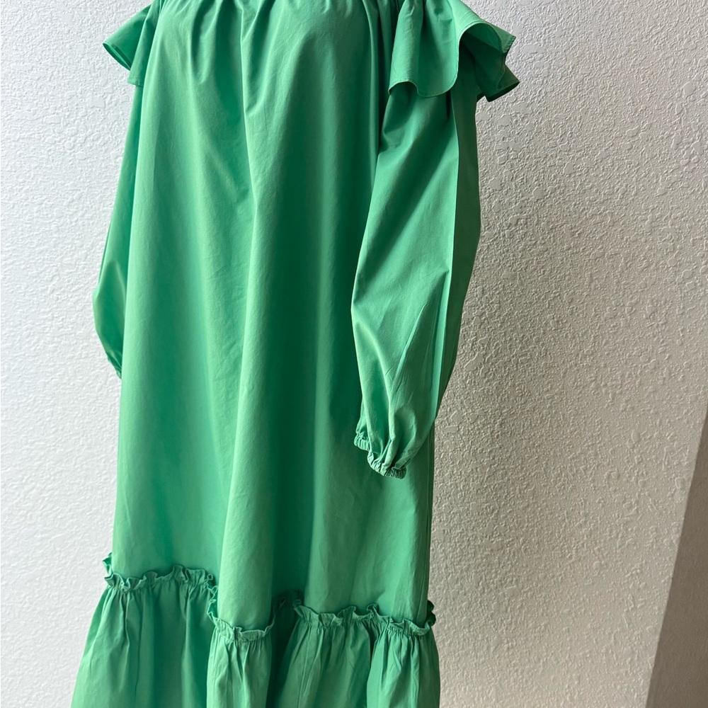 Who What Wear Women’s Enchanted Emerald Green Off the Shoulder Midi Dress XS - Picture 4 of 9